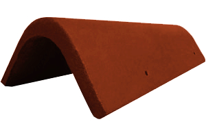 Черепица боковая цементно-песчаная универсальная BRAAS, красная