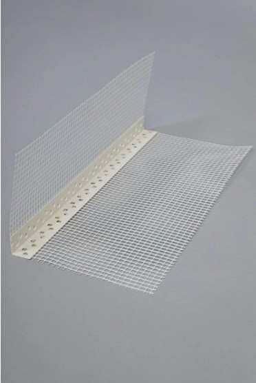 Профиль угловой с армирующей сеткой 10х15см, 2.5м, ПВХ